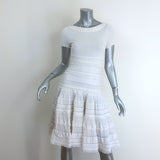 Alaia Edition 2007 Ruffled Crochet Crinoline Dress White 