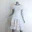 Alaia Edition 2007 Ruffled Crochet Crinoline Dress White Cotton-Blend Size 40