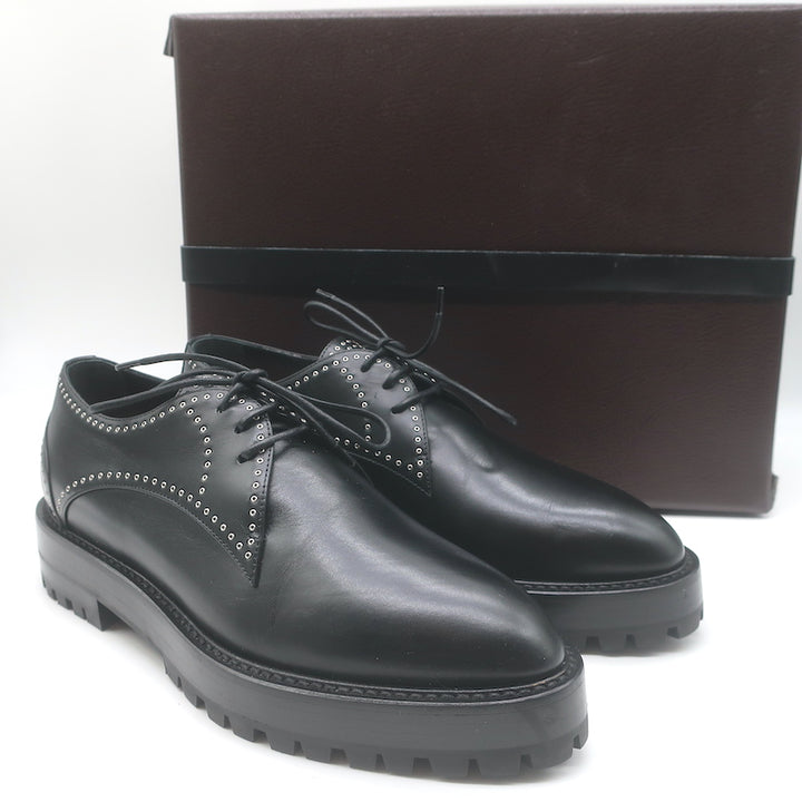 Alaia Eyelet-Embellished Derby Loafers 