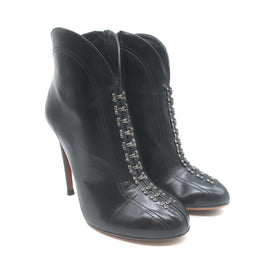 Alaia Hook & Eye-Embellished Ankle Boots
