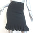 Alaia Ruffled-Hem Metallic Jacquard Skirt Black Size 38