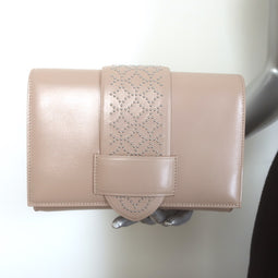 Alaia Simone Arabesque Studded Leather Clutch Sable