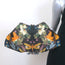 Alexander McQueen De Manta Dragonfly Print Satin Large Clutch Black/Multi