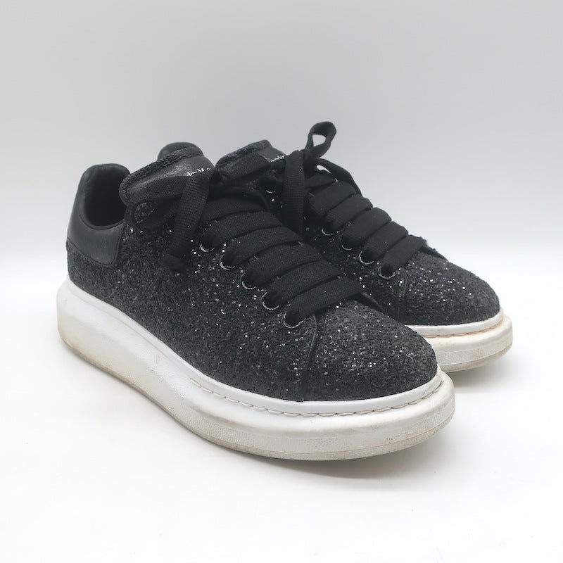 Alexander McQueen Glitter Oversized Sneakers Black Size 38.5
