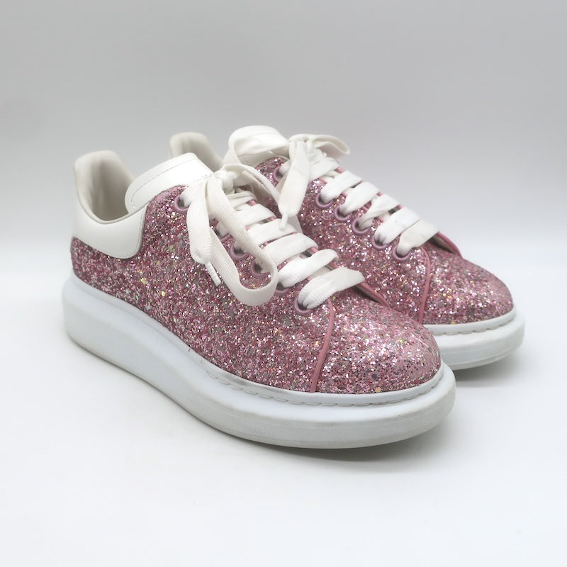 Alexander McQueen Glitter Oversized Sneakers Pink Size 38