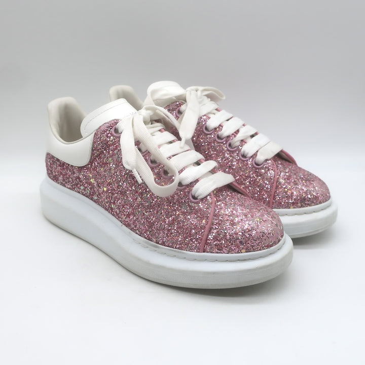 Alexander McQueen Glitter Oversized Sneakers Pink Size 38