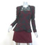 Alexander McQueen Lace Mini Peplum Dress Burgundy Crepe Size 42