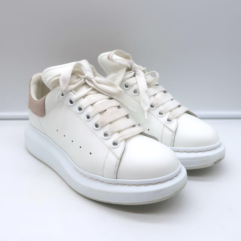 Alexander McQueen Oversized Sneakers White Leather &amp; Patchouli Suede Size 38.5 E
