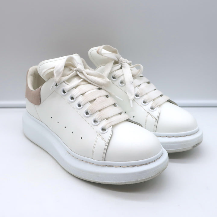 Alexander McQueen Oversized Sneakers White Leather &amp; Patchouli Suede Size 38.5 E