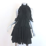 Alexander McQueen Ruffled Mini Dress Black 