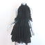 Alexander McQueen Ruffled Mini Dress Black Silk Crepe Size 44 NEW