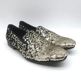 Alexander McQueen Sequined Slip-On Loafers 