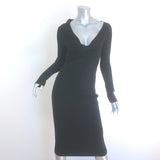Alexander McQueen Twist-Neck Ribbed Knit Dress 