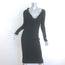 Alexander McQueen Twist-Neck Ribbed Knit Dress Black Wool Size Medium