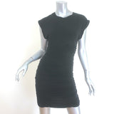 Alexander Wang Ruched Mini Dress Black Stretch Jersey Size 0