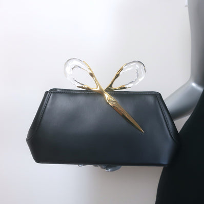 Alexis Bittar The Scissor Clutch Black