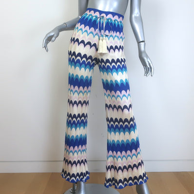 Alexis Dixion Wide Leg Pants Blue Waves Knit Size Small
