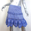 Alexis Rafaella Embroidered Gingham Mini Skirt Blue Size Large