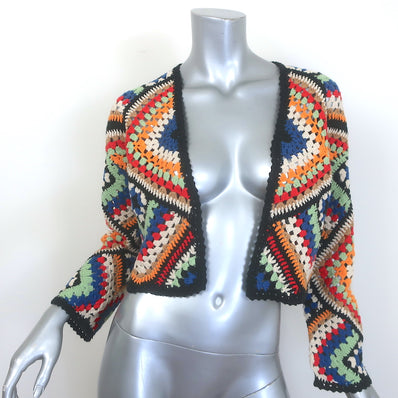 Alice + Olivia Anderson Cropped Crochet Cardigan