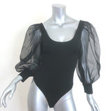 Alice + Olivia Jillianne Organza Puff Sleeve Bodysuit 