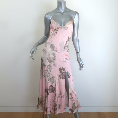 Alice + Olivia Julietta Midi Slip Dress Pink Floral 