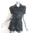 Alice + Olivia Leonie Puff Sleeve Vegan Leather Romper Black Size 2 NEW