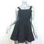 Alice + Olivia Saige Lace-Up Back Mini Dress Black Stretch Cotton Size 2