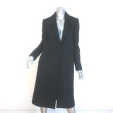 Alice + Olivia Single Button Coat Black Wool 