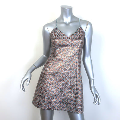 Alice + Olivia Tayla Metallic Jacquard Mini Dress 