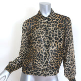 AllSaints Adeliza Leopard Print Crepe Blouse 