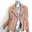 AllSaints Dalby Suede Biker Jacket Powder Pink Size US 6