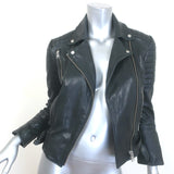 AllSaints Papin Leather Biker Jacket Black 