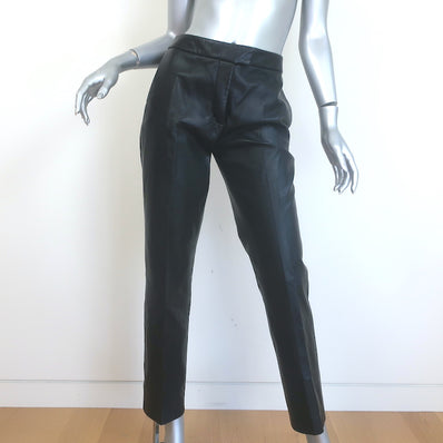 Altuzarra Todd Leather Straight Leg Pants Black Size 36 NEW