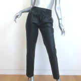 Altuzarra Todd Leather Straight Leg Pants Black Size 36 NEW