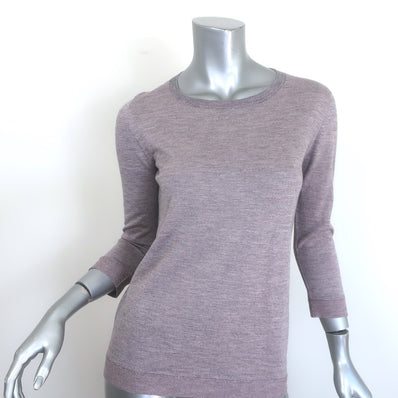 Amina Rubinacci Metallic Knit Crewneck Sweater 