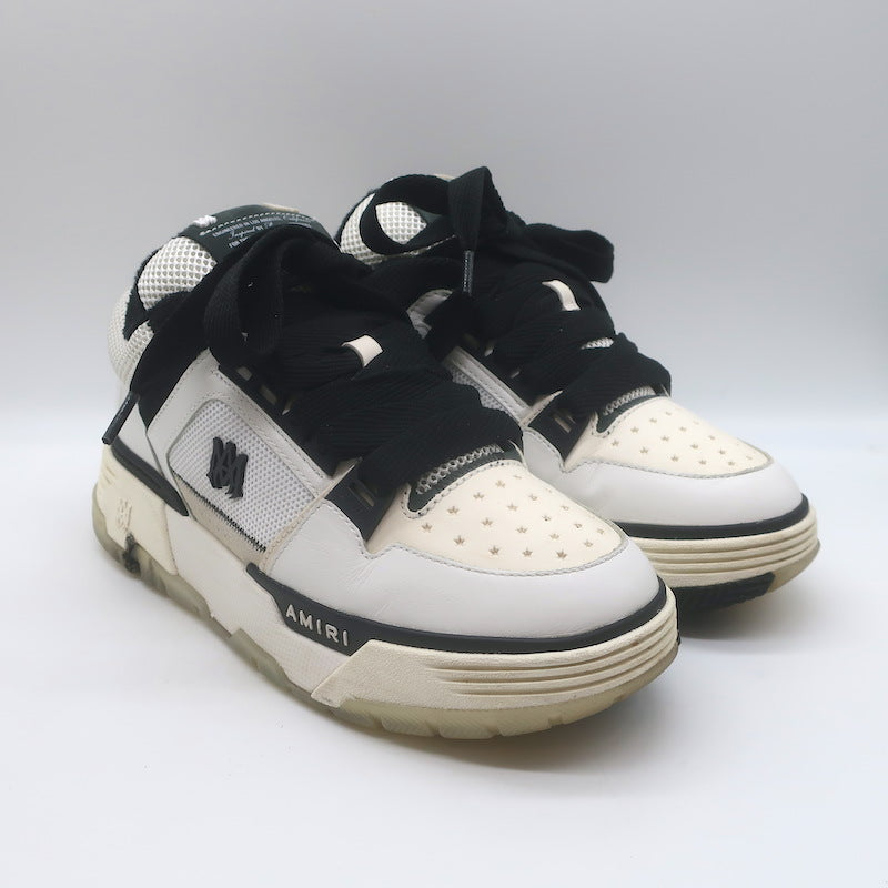Amiri MA-1 Low Top Sneakers White Leather &amp; Mesh Size 9