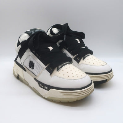 Amiri MA-1 Low Top Sneakers White Leather & Mesh Size 9