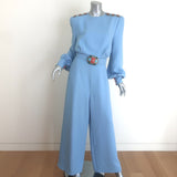 Andrew Gn Embellished Wide-Leg Belted Jumpsuit 