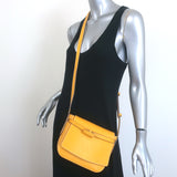 Anya Hindmarch Return to Nature Small Crossbody Flap Bag Yellow Leather