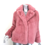 Apparis Manon Faux Fur Coat Rose Pink Size Extra Small NEW