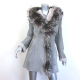 Artico Fox Fur-Trimmed Hooded Shearling Coat 