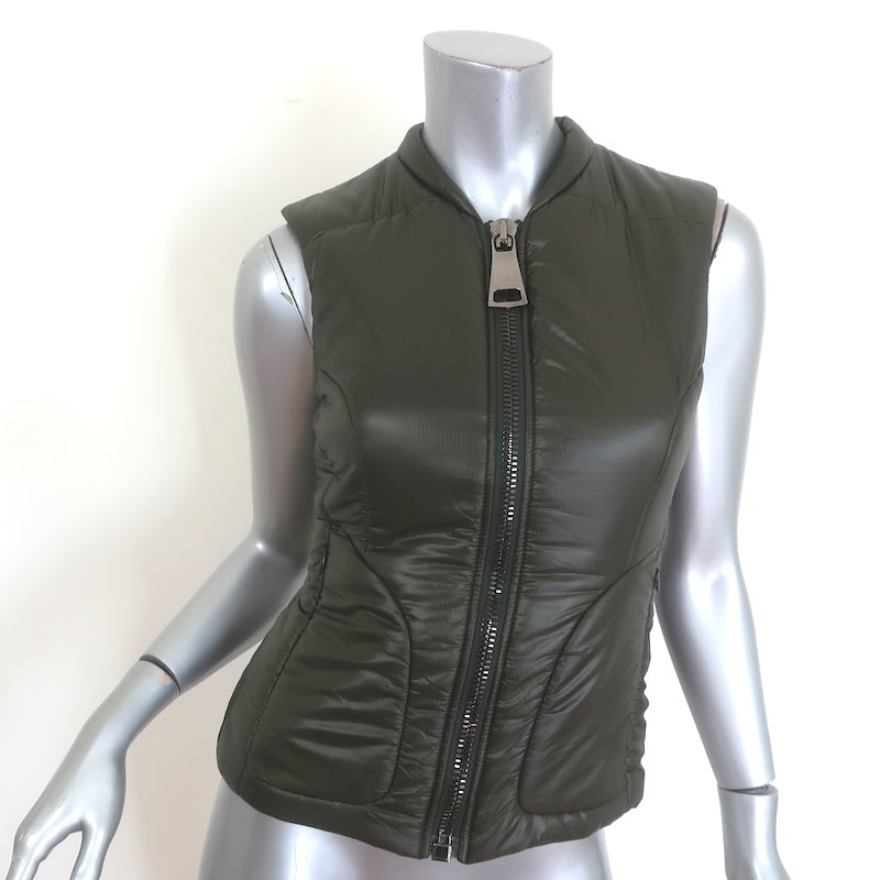 Authier Sestriere Puffer Vest Forest Green Size 38