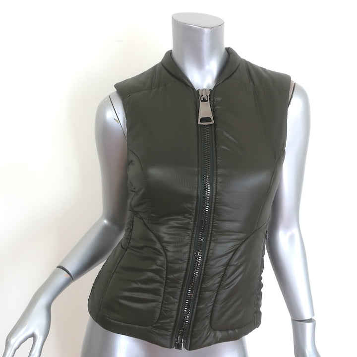 Authier Sestriere Puffer Vest Forest Green Size 38