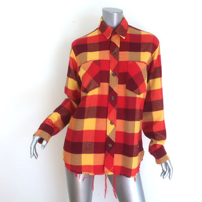 Aviator Nation Flannel Western Shirt Red