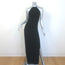 Aya Muse Clava Metal-Halter Open Back Maxi Dress Black Stretch Knit Size Medium