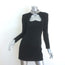 BCBGMAXAZRIA Crystal & Pearl-Embellished Cutout Mini Dress Black Size 2 NEW