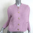 Ba&Sh Gaspard Crochet Knit Cardigan Lilac Cotton-Blend Size Small