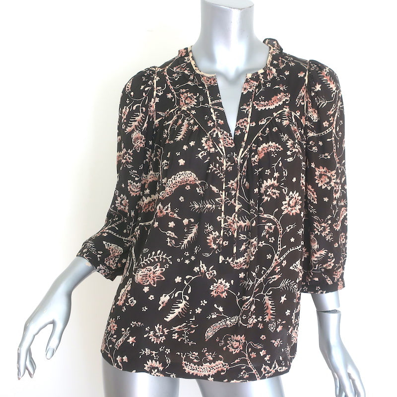 Ba&amp;sh Caia Half-Button Blouse 