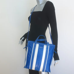 Balenciaga Bazar Small Shopper Tote Blue/White