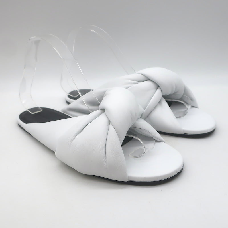 Balenciaga Drapy Knotted Slide Sandals 